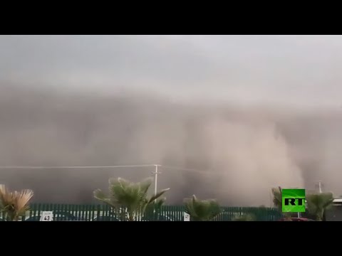 شاهد عاصفة رملية ضخمة تجتاح المكسيك بعد أيام من زلزال عنيف
